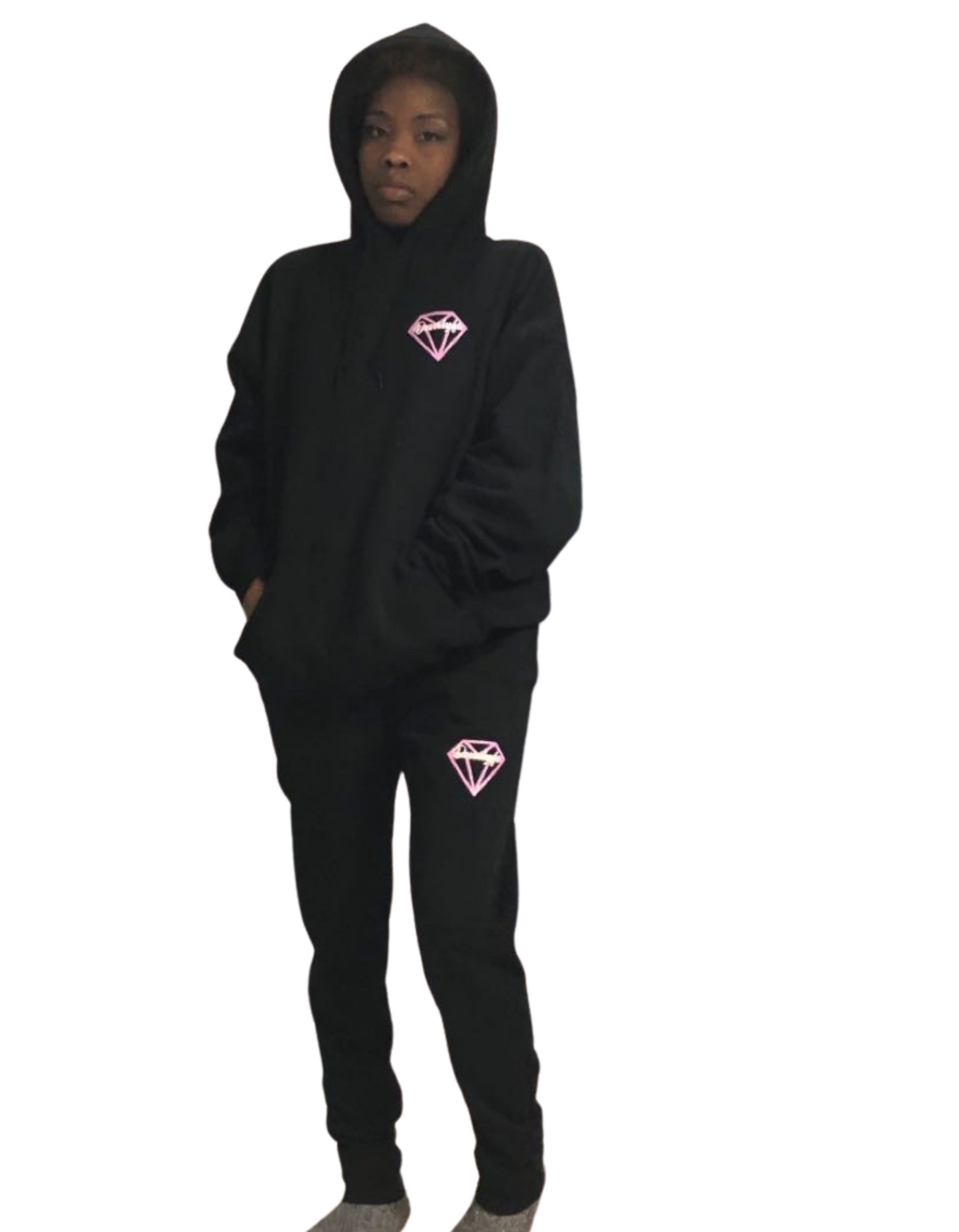 Diamond Diva pull over hoodie & jogger set