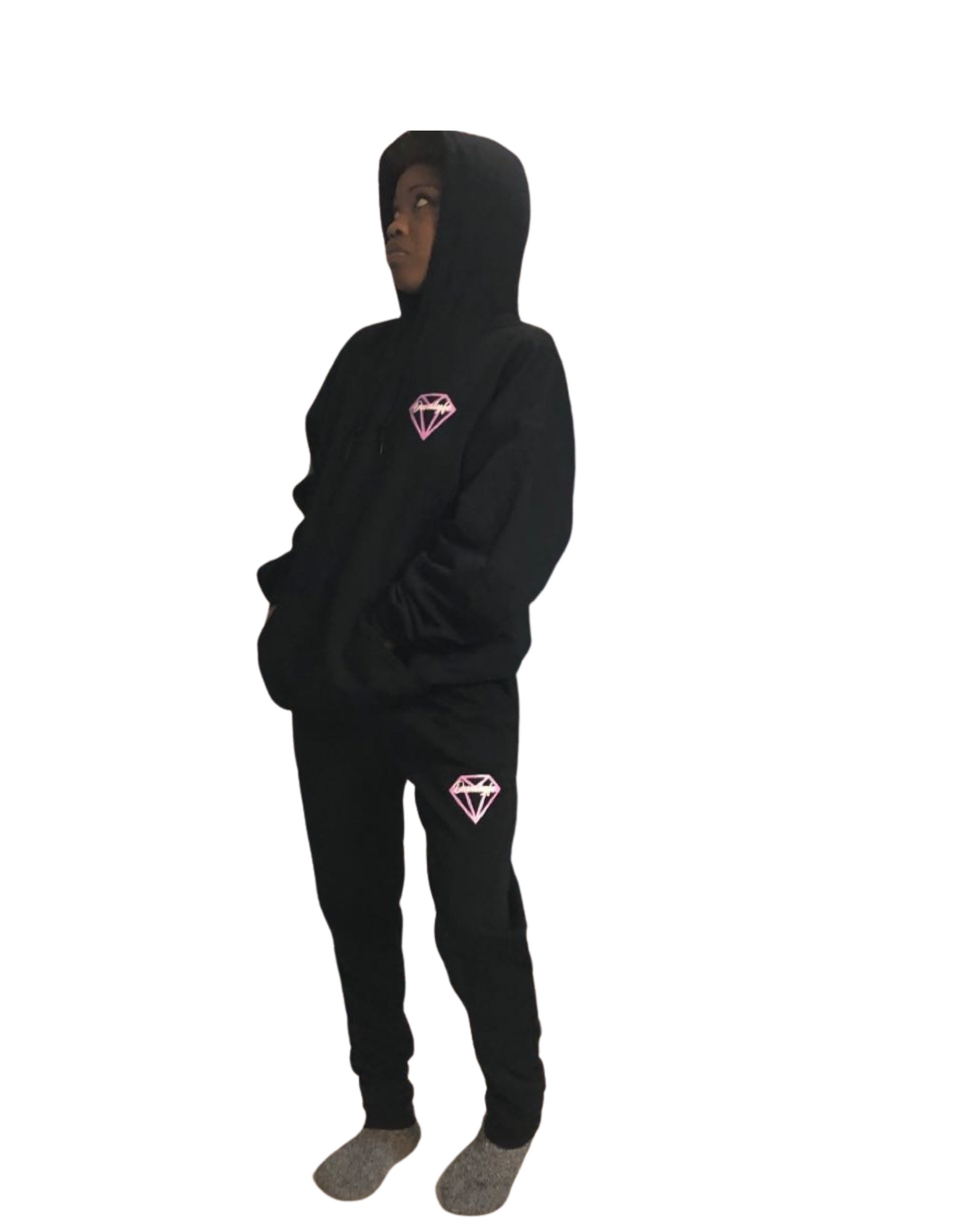 Diamond Diva pull over hoodie & jogger set