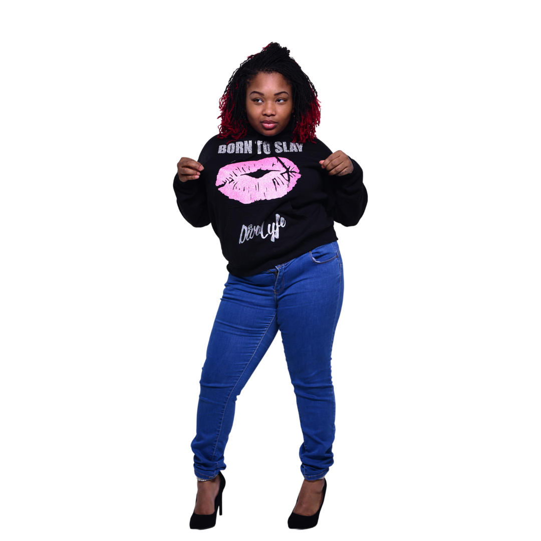 Born to Slay Hoodie with lips