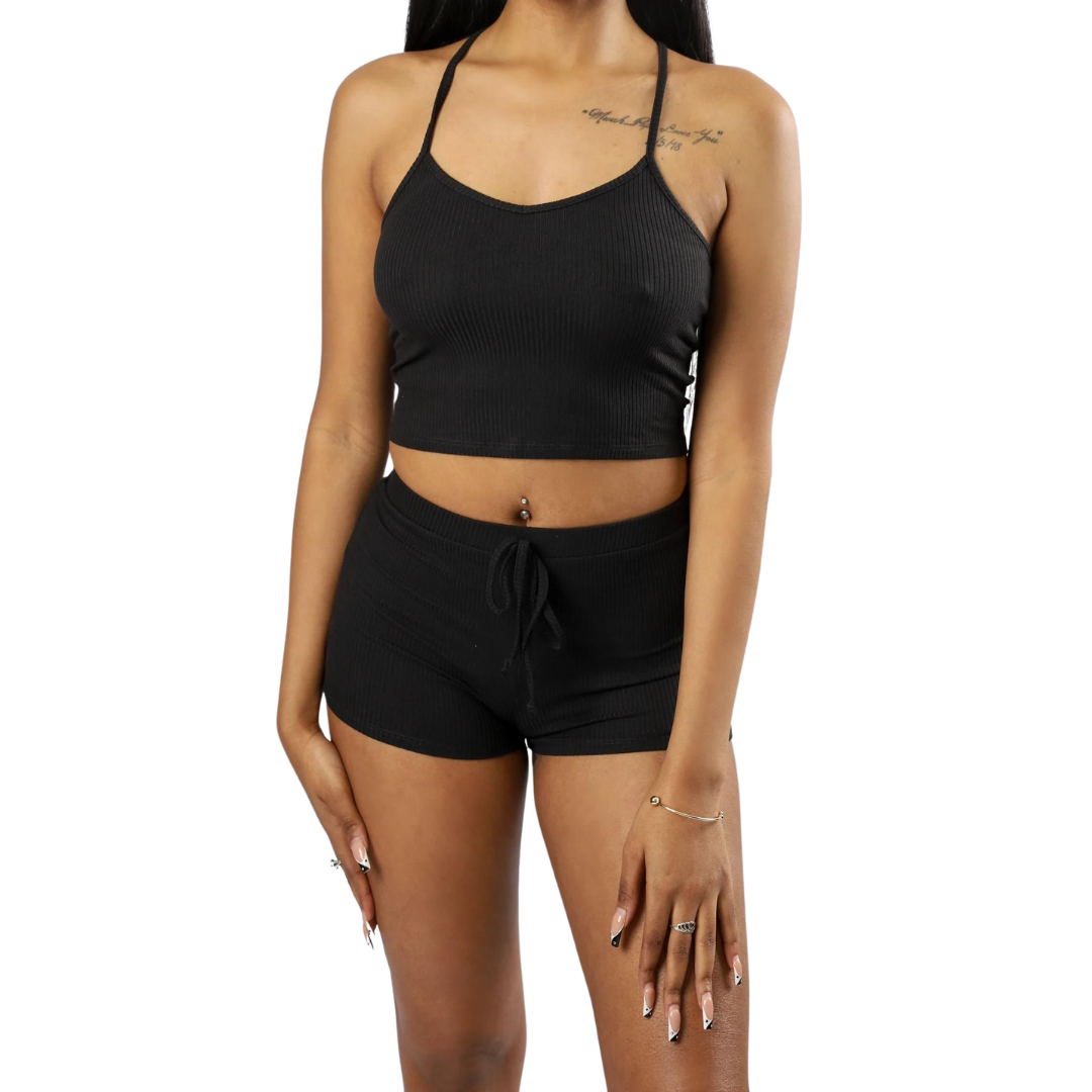short shorts lounge set