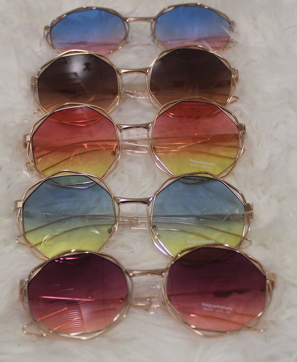 Gold rimmed ombré